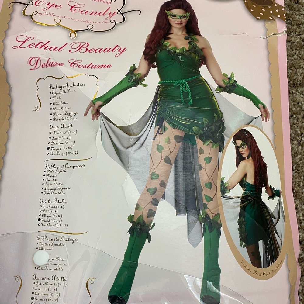 Poison Ivy costume with red wig